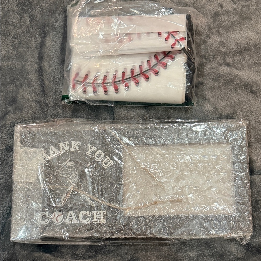 Coach Thank You Baseball Display Case with Red Accents